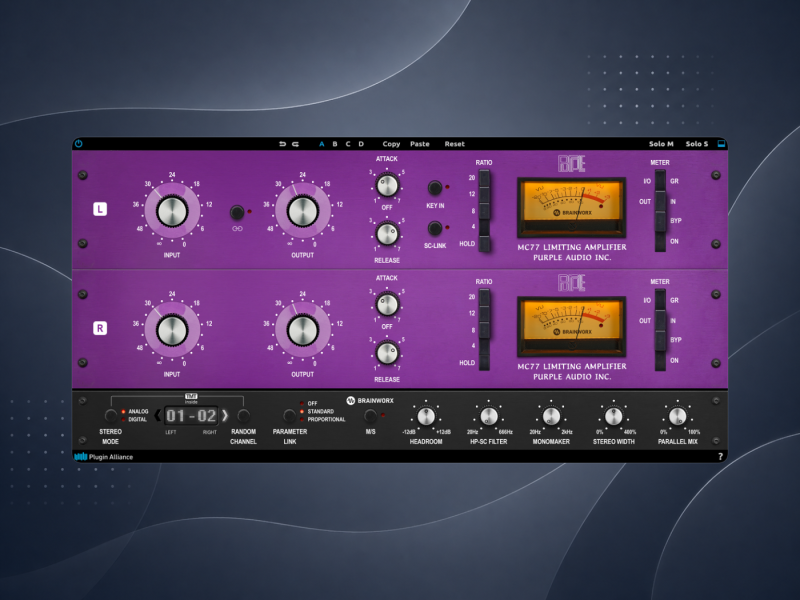 Plugin Alliance Purple Audio MC 77拾音资源网 - 调音师VST插件 | 效果包 | 混音资源免费下载VST15