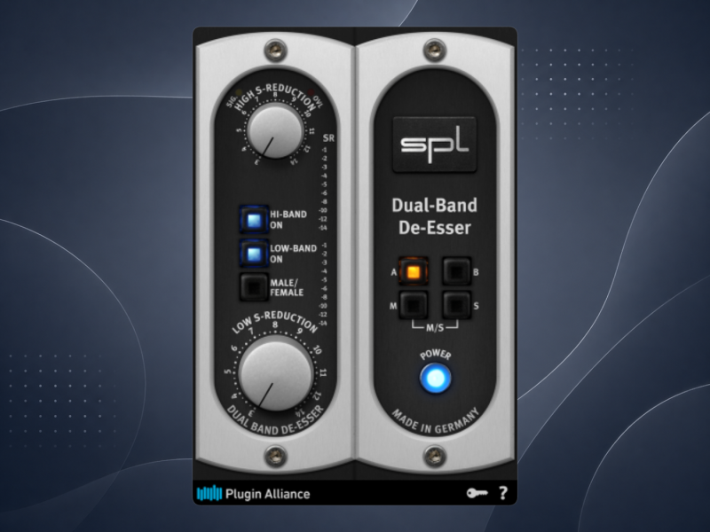 Plugin Alliance SPL De-Esser Dual-Band拾音资源网 - 调音师VST插件 | 效果包 | 混音资源免费下载VST15