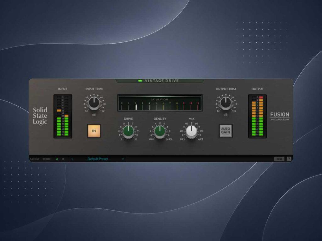 Solid State Logic SSL Fusion Vintage Drive拾音资源网 - 调音师VST插件 | 效果包 | 混音资源免费下载VST15