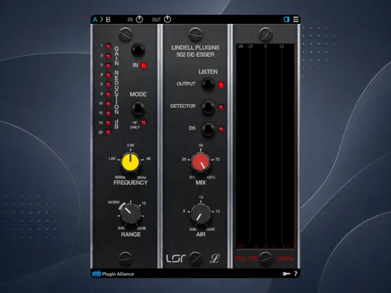 Plugin Alliance Lindell 902 De-esser拾音资源网 - 调音师VST插件 | 效果包 | 混音资源免费下载VST15